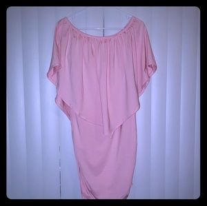 Pink Off the Shoulder Mini